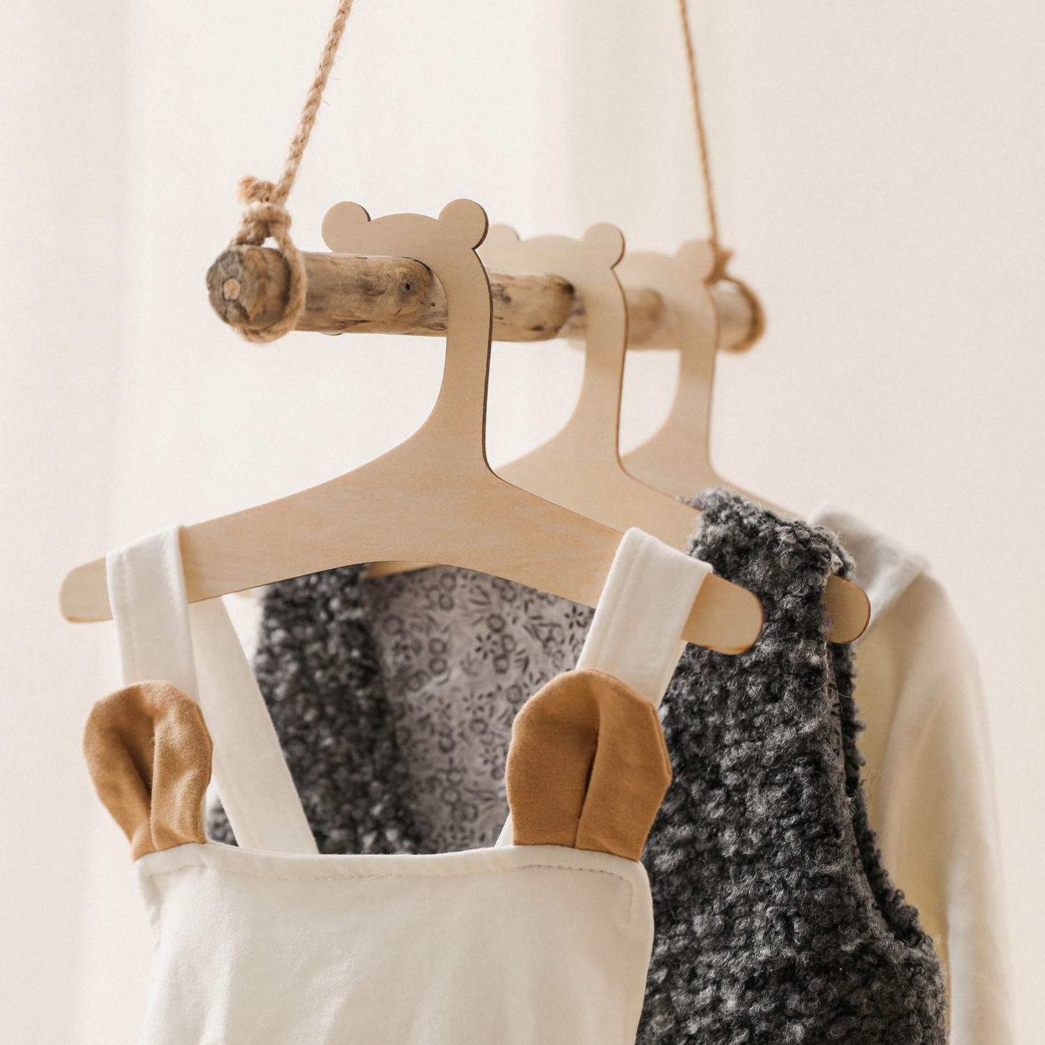 5/10pcs Wooden Baby Hangers Ki - Baby Clothing Hanging Rack 评论和价格